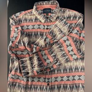 Lucky Brand Colorful Geometric Cotton Shirt small